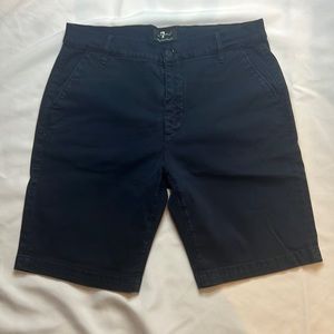 Size 34, 7 For All Mankind luxe performance navy twill shorts. Good condition